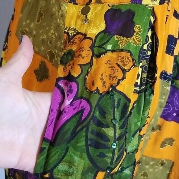 Vintage Boho Embellished Vibrant Romper - Picture 5 of 10